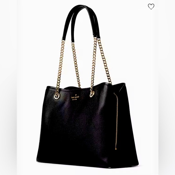 NWT KATE SPADE LARGE Black Jordyn Chain Tote retails $449 - Picture 1 of 8